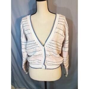 Sweater Exchange; Pink and white sweater